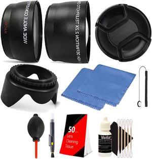 58mm Telephoto & Wide Angle Lens with Accessory Kit for CANON EOS 1200D 700D 77D Rebel T6i T6 T6s T5i T5 T4i T3i