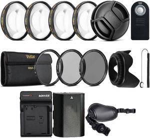 58mm Lens Accessory Kit Bundle with Replacement LP-E6 Battery for Canon EOS 7D Mark II, 7D, 5D Mark II, 5D Mark III, 5D Mark IV, 5DS, 5DS R