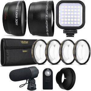 Vivitar 58mm Fisheye Telephoto & Wide Angle Lens + Macro Kit + Accessory Kit for CANON T6i T6 T6s T5i T5 T4i T3i T2i
