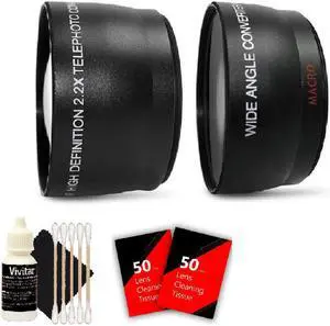 Vivitar 52mm Wide Angle Lens Kit for Canon EOS Rebel T5 T5i & All Canon DSLR Camera