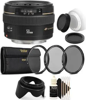 Canon EF 50mm f/1.4 USM Lens  with UV CPL Filter Kit Ultimate Accessories for Canon EOS 550D 500D 450D 400D