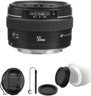 Canon EF 50mm f/1.4 USM Lens  with Rear & Front Lens Cap & Holder for Canon EOS 550D 500D 450D 400D
