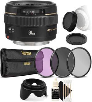 Canon EF 50mm f/1.4 USM Lens  with 3pc Filter Kit Ultimate Accessories for Canon EOS 550D 500D 450D 400D
