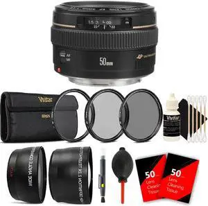 Canon EF 50mm f/1.4 USM Lens  with 58mm Macro Filter Ultimate Accessory Kit for Canon EOS 550D 500D 450D 400D