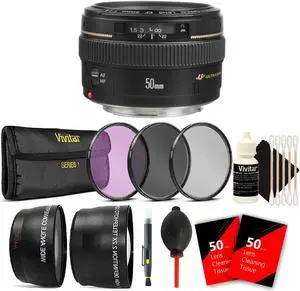 Canon EF 50mm f/1.4 USM Lens  with 58mm UV CPL ND Ultimate Accessory Kit for Canon EOS 550D 500D 450D 400D
