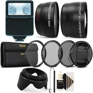 52MM Complete Professional Lens Accessory Kit + Slave Flash for Nikon D3300 D3200 D3100 D3000