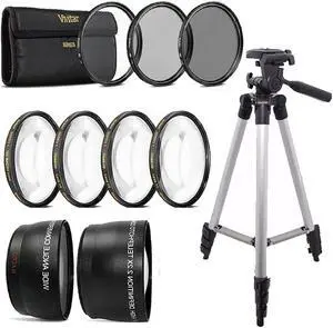 52mm Fisheye Wide Angle and Telephoto Lens Top Accessory KIT For NIKON DSLR Camera