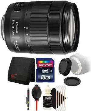 Canon EF-S 18-135mm f/3.5-5.6 IS NANO USM Lens and 16GB Accessory Kit for DSLR Cameras