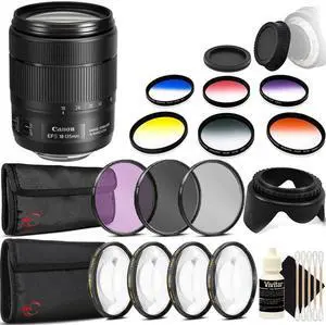 Canon EF-S 18-135mm f/3.5-5.6 IS NANO USM Lens and Accessory Bundle for 80D , 70D and 77D