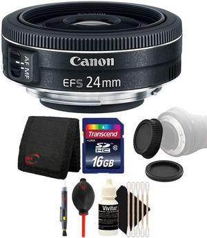 Canon EF-S 24mm f/2.8 STM Wide Angle Lens with Ultimate Accessory Bundle for Canon EOS Rebel T3, T3i, T4i, T5 and T5i