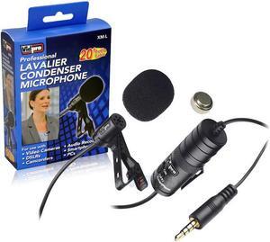 Vidpro External Microphone For Canon VIXIA HF R52 Camcorder Vidpro XM-L Wired Lavalier microphone - 20' Audio Cable - Transducer type: Electret Condenser