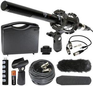 XM-55 13-Piece Professional Video & Broadcast Unidirectional Condenser Microphone Kit For Nikon D500, D3000, D3200, D3300, D5100, D5200, D5300, D5500, D7000, D7100, D7200, D300, D300s, D600, D610, D70