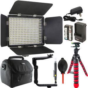 Vidpro 330 LED Varicolor Ultra Slim Photo Video Light with Accessory Kit