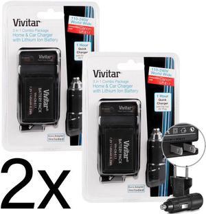 Two Canon LP E17 / LC E17 Replacement Kit with AC DC and EU Plugs for Canon T7i