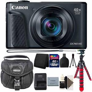 Canon PowerShot SX740 HS WiFi Digital Camera Black with Pro Accessory Bundle