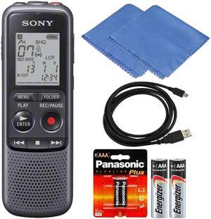 SONY ICDPX240 Mono 4GB Digital Voice Recorder with Extra Batteries