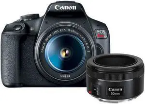 Canon EOS Rebel T7 24.1MP DSLR Camera + 18-55mm IS II + EF 50mm STM Lens