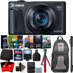 Canon PowerShot SX740 HS Digital Camera with 62 inches Monopod  Accessory Kit