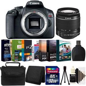 Canon EOS Rebel T7 DSLR Camera with 18-55mm Lens + Photo Editor Bundle Kit