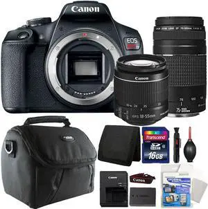 Canon EOS Rebel T7 DSLR Camera with 18-55mm Lens + 75-300mm Accessory Kit