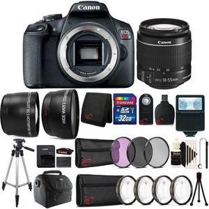 Canon EOS Rebel T7 24.1MP Wi-Fi DSLR Camera with 18-55mm Lens + 32GB Accessory Bundle
