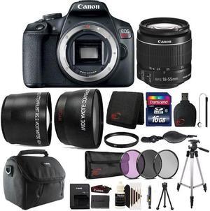Canon EOS Rebel T7 24.1MP Wi-Fi DSLR Camera with 18-55mm Lens + 16GB Accessory Bundle