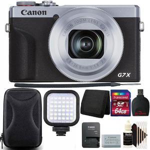 Canon PowerShot G7 X Mark III Wi-Fi Digital Camera Silver + 64GB Top Accessory Kit