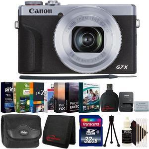 Canon PowerShot G7 X Mark III Wi-Fi Digital Camera Silver + Ulitimate Accessory Kit