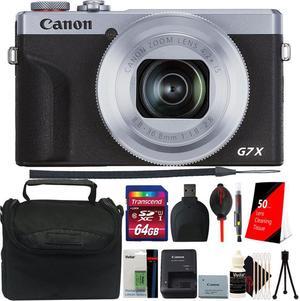 Canon PowerShot G7 X Mark III Wi-Fi Digital Camera Silver Accessory Kit + Extra Battery