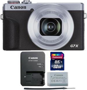 Canon PowerShot G7 X Mark III Wi-Fi Digital Camera Silver with 32GB Memory Card
