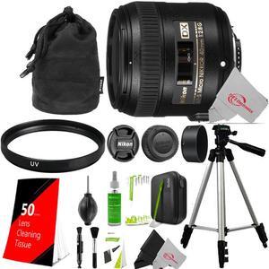 Nikon AF-S DX Micro NIKKOR 40mm f/2.8G Lens with UV + Cleaning Accessory Kit