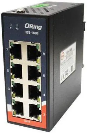 IES-180B - Mini Type  8x 10/100TX (RJ-45)