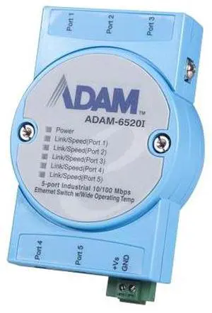 Advantech ADAM-6520I-AE - 5-port Wide Operating Temp. Industrial Switch