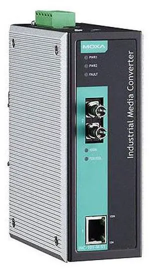 Moxa IMC-101-M-ST - Industrial Media Converter, multi mode, ST, 0 to 60  Degree C