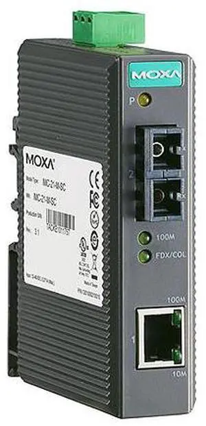 Moxa IMC-21-M-SC - Entry-level Industrial Media Converter, multi mode, SC, -10 to 60  Degree C
