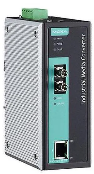 Moxa IMC-21-M-ST - Entry-level Industrial Media Converter, multi mode, ST, -10 to 60  Degree C