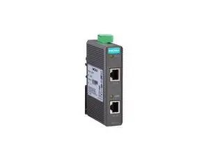 Moxa INJ-24-T - Industrial IEEE802.3af/at PoE injector, maximum output of 30W at 24/48 VDC, -40 to 75  Degree C