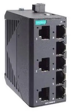 Moxa EDS-2008-EL - 8-Port Entry-level Unmanaged Switch, 8 Fast TP ports, -10 to 60 degree C
