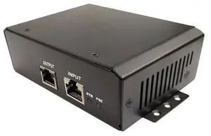 Tycon Systems TP-DC-1256GD-VHP - 10-60VDC IN,56V 70W OUT, 802.3at, Gigabit PoE Inserter