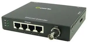 Perle 06003694 eX-4S110-BNC - Fast Ethernet Stand-Alone Ethernet Extender - 4 port 10/100Base-TX (RJ-45) . BNC ( Coax ) Interlin
