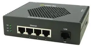 Perle 06003740 eX-4S110-RJ-XT - Fast Ethernet Industrial Temperature Ethernet Extender - 4 port 10/100Base-TX (RJ-45) . RJ45 Int