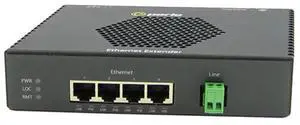 Perle 06003760 eX-4S110-TB-XT - Fast Ethernet Industrial Temperature Ethernet Extender - 4 port 10/100Base-TX (RJ-45) . 2-pin Te