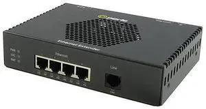 Perle 06004880 eXP-4S110E-RJ-XT - Fast Ethernet Stand-Alone Industrial Temperature PoE Ethernet Extender - 4 port 10/100Base-TX