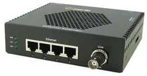 Perle 06003780 eX-4S1110-BNC-XT - Gigabit Industrial Temperature Ethernet Extender - 4 port 10/100/1000Base-T (RJ-45) . BNC ( Co