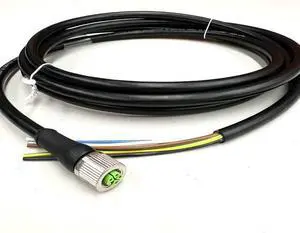 Antaira CB-M12K5PF-5M - M12 K Code 5P female to Open Cable, 5 Meter, Wire 14AWG*5C Black, IP68 Protection