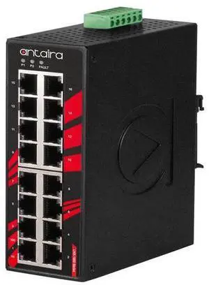 Antaira LNX-1600-T - 16-Port Industrial Unmanaged Ethernet Switch, w/16*10/100Tx; EOT: -40C ~ 75C