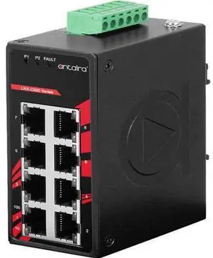 Antaira LNX-C800-T - 8-Port Industrial Compact Unmanaged Ethernet Switch, w/8*10/100Tx; EOT: -40C to 75C