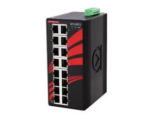 Antaira LNX-1600G - 16-Port Industrial Gigabit Unmanaged Ethernet Switch, w/16*10/100/1000Tx