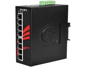 Antaira LNP-0800-24 - 8-Port Industrial PoE+ Unmanaged Ethernet Switch, w/8*10/100Tx (30W/Port), 12VDC-36VDC
