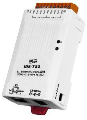 ICP DAS tDS-722 - Serial to Ethernet Device Server, with PoE and 2 RS 232 portrs